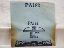 GS PA182 Watch Crystal Fit Swiss - 20.1 - 18.4 mm - Factory Replacement / Repair