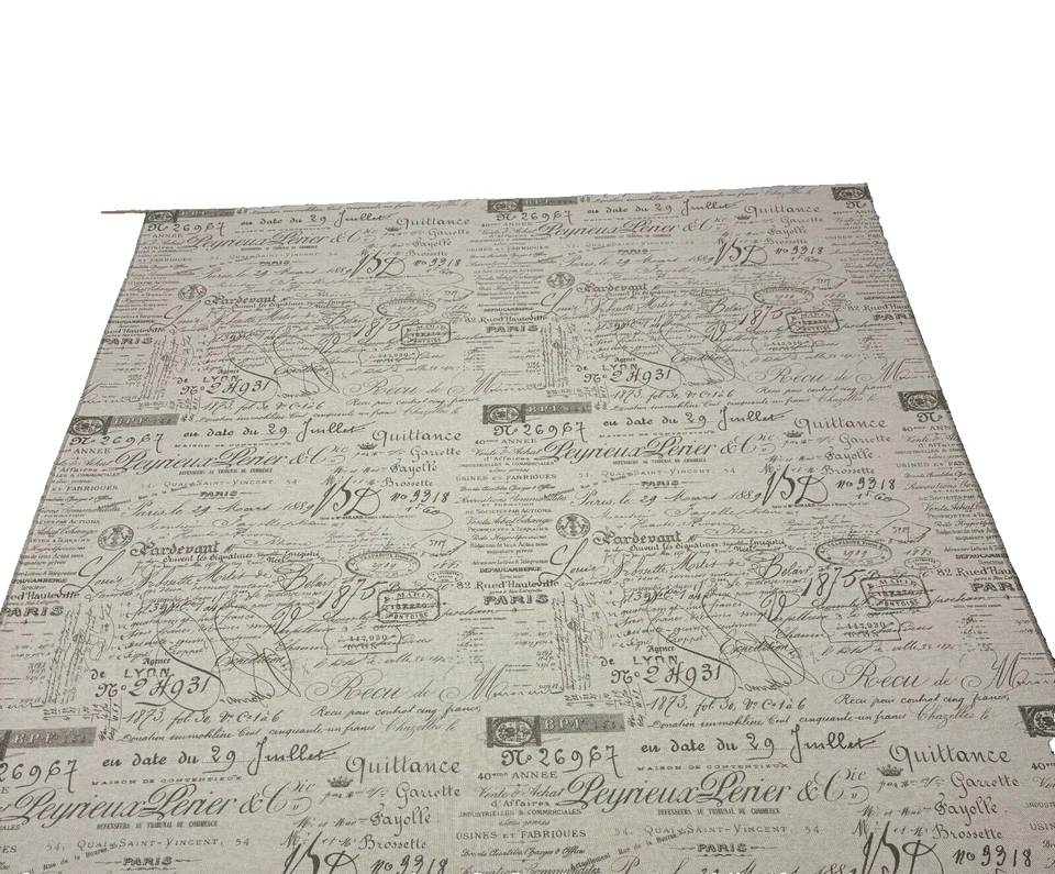 TELA ESCRITURA FRANCESA MARRÓN DOCUMENTO BALARD DESIGNS POR 1/2 (0,5) YARDA 55" W Foto 3 de 4