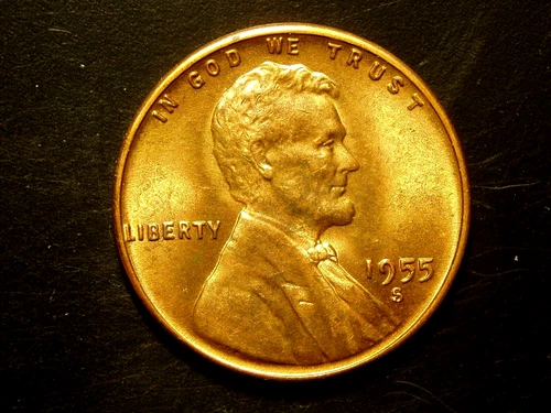 1955-S  AU  LINCOLN WHEAT CENT #2