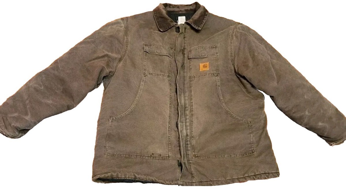 古着　Carhatt wip 2xl CARHARTT Jacket Men's XXL 2XL Brown Canvas USA MADE Vintage