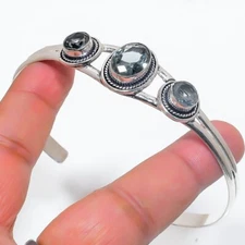 Alexandrite Gemstone 925 Sterling Silver Jewelry Adjustable Cuff Bracelet