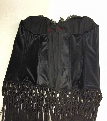 Victorias Secret Steampunk, Goth Bustier with Roses and Fringe M - Picture 3 of 6
