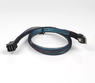 Slim Line SAS 4.0 SFF-8654 4i 38pin to HD Mini SAS 4i SFF-8643 36pin Cable 0.5M