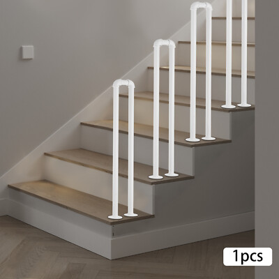 33.46in H U-Shaped Stair Handrail Metal Stair Handrail Decorative Railing Stairs