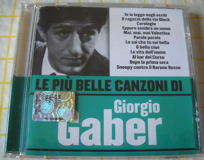 Giorgio Gaber LE PIU' BELLE CANZONI DI GIORGIO GABER CD Warner del 2005