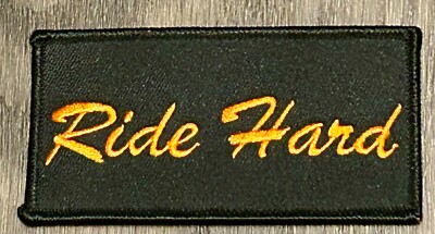 #0419  RIDE HARD  (b/b):    M/C Vest Patch     Free S&H AVAILABLE