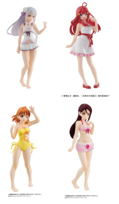 Konvolut 4 Anime Figuren Mädchen Gashapon Portraits Original Bandai Re:Zero Love Live