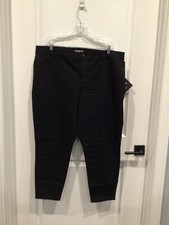 NWT AVA  VIV women 22W black jeggings stretch buttons zipper beltloops pockets