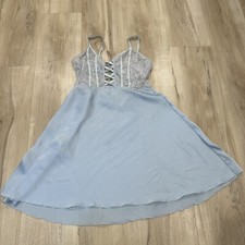 Vintage Women s Rampage Blue Lingerie Dress Babydoll Blue Large runs Small