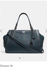 coach exotic mixed leather dreamer satchel