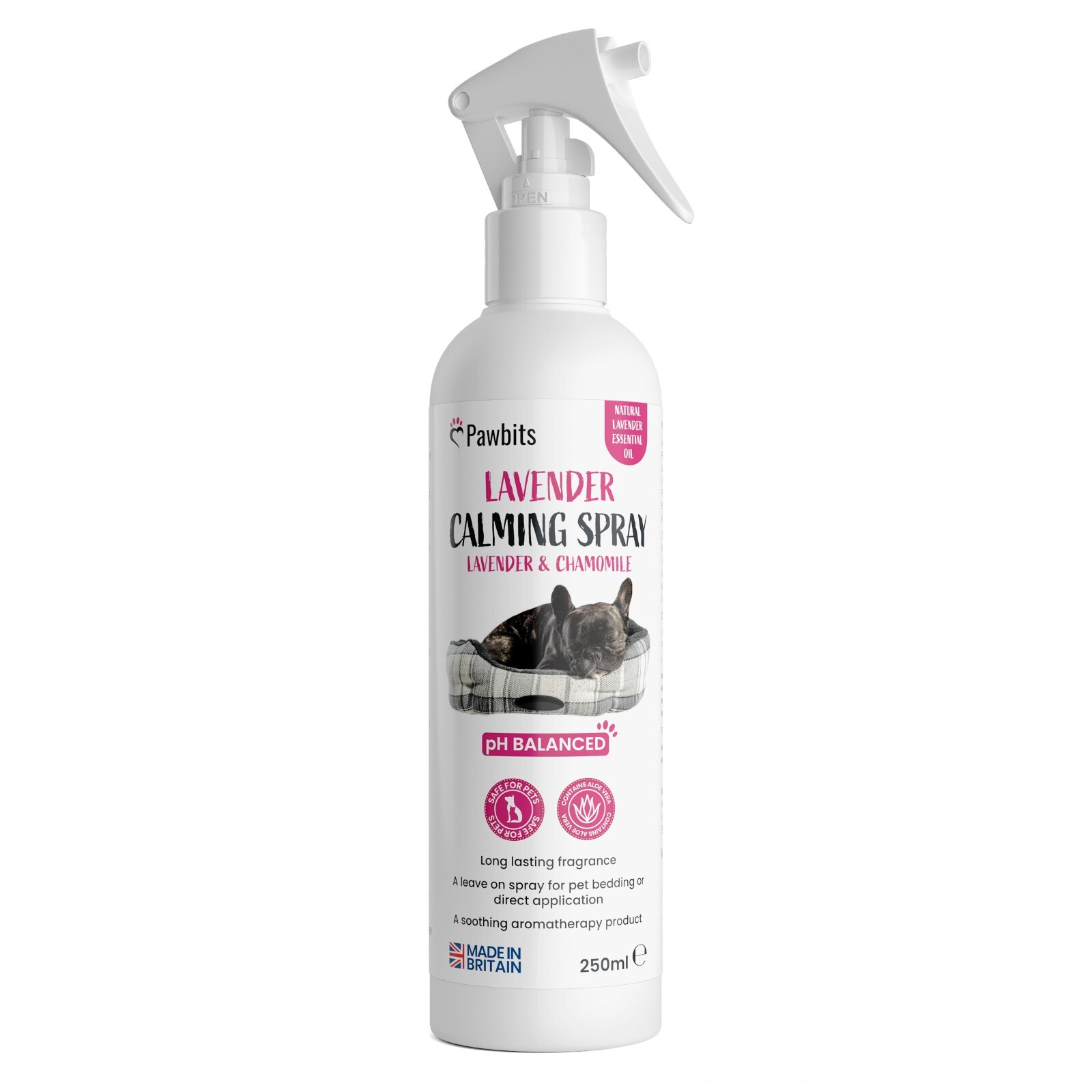 Lavender Calming Spray for Nervous Stressed Anxious Dogs 250ml Chamomile Cologne