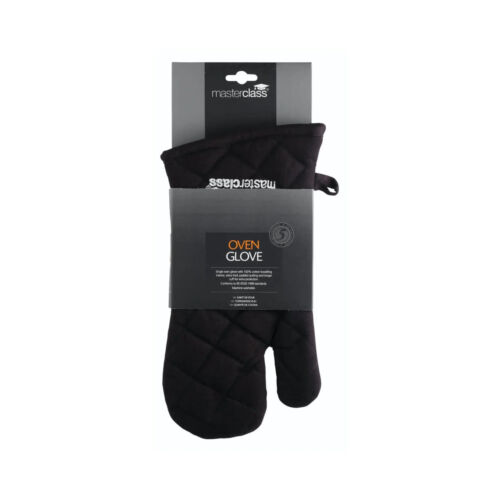 Masterclass Single Oven Mitt Glove Conforms to BS 6526: 1998 Standards Black - Picture 2 of 2