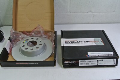 2 Powerstop Evolution EBR1204EVC Rear Geomet Coated Brake Rotor