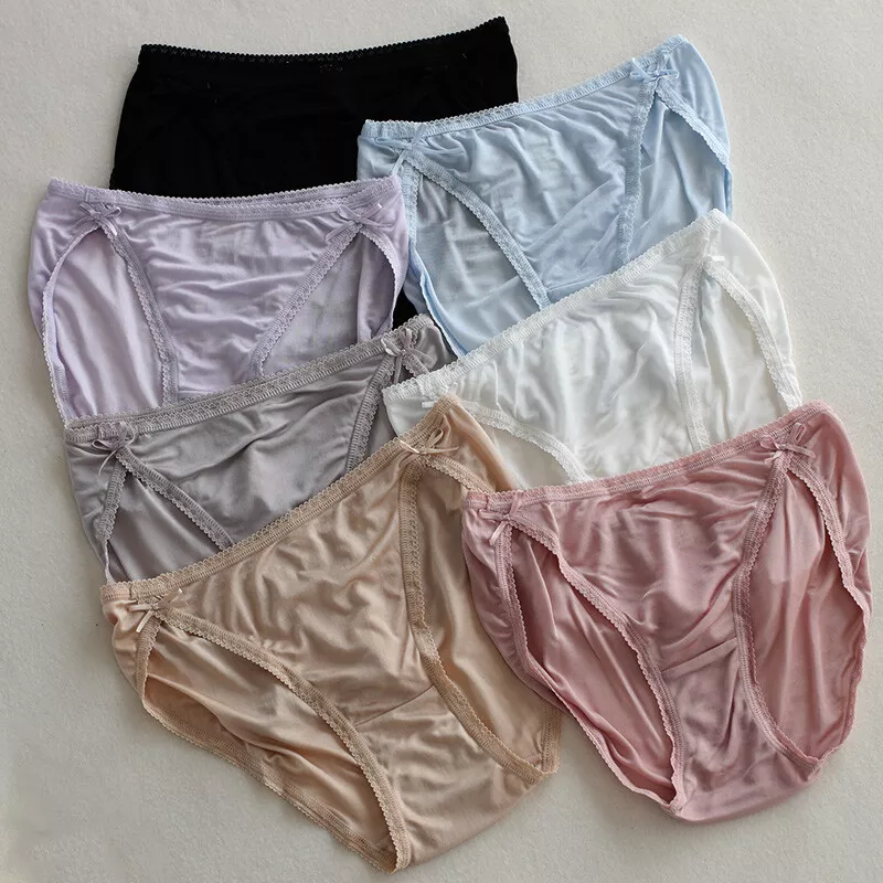 100% Pure Silk Ladies Cozy Briefs Panties Knickers Underpants Lingerie  Underwear