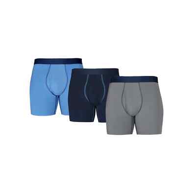 3PK Athletic Works Plus 3XL(48-50) Men's Long Leg Boxer Briefs