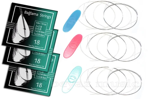 Set of 3 Baglama saz thongs for shortneck kisasap short neck T018