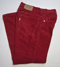 Vintage Levi's Jeans 916 - 1582 Husky Red Corduroy 29 x 23 Boys Pants 1980s