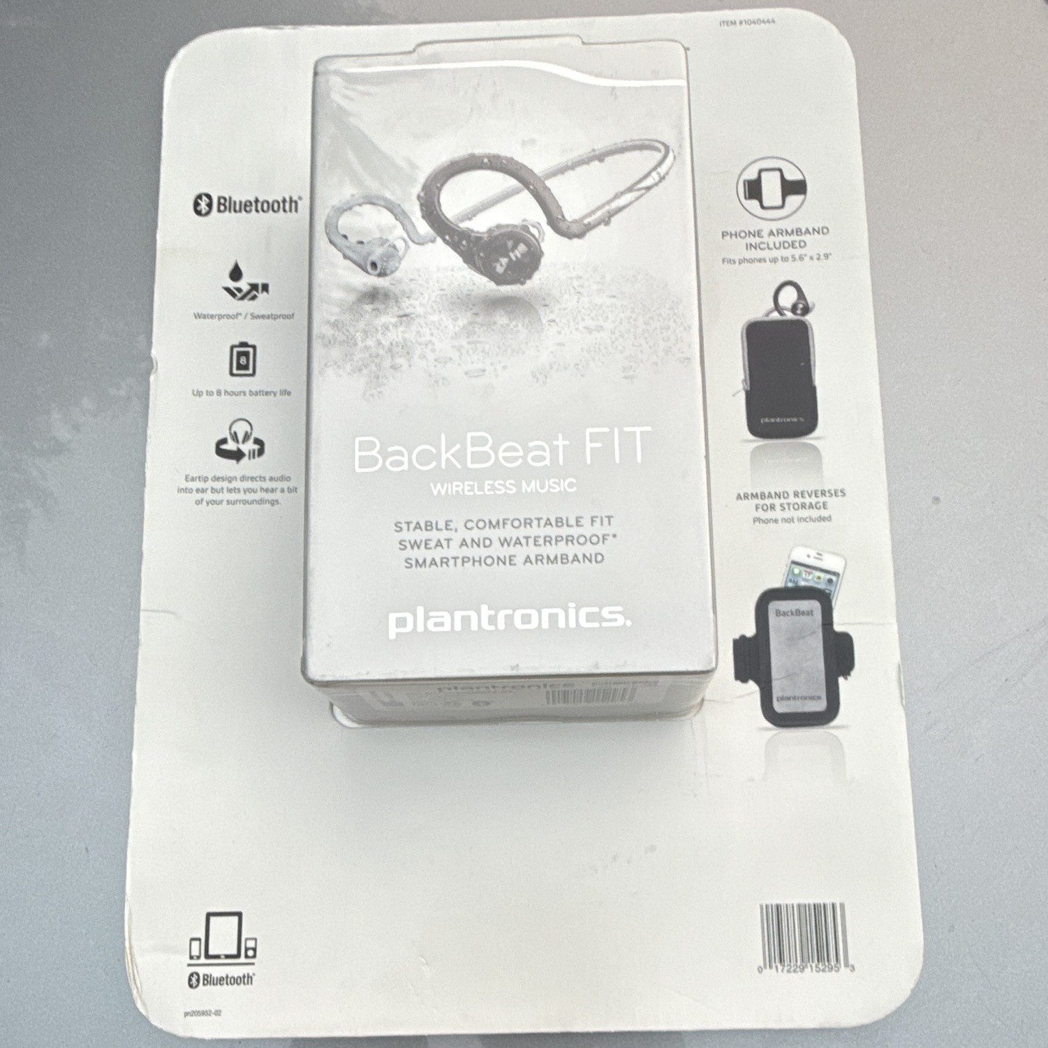 Plantronics BackBeat FIT Wireless Bluetooth Sweatproof Waterproof Neckband Black