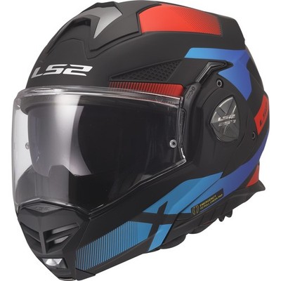 Motorcycle Helmet M - LS2 FF901 Advant X Nova Flip Up Helmet Black-Red-Blue Matt