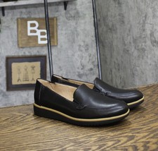 Naturalizer Womens Idea-Moc Slip On Casual Loafers J0907S1 Black Textured 7.5W