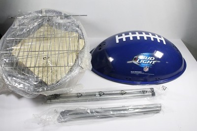 Bud Light Football Charcoal Grill Blue Spellout Promo Beer Advertising NIB