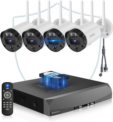 《130° Wide Angle & 4K Ultra HD》 Security Cameras Wireless Outdoor, Home Wifi Vid
