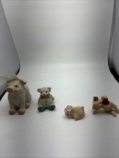 4X Ceramic Assortment Of Pigs 4 to 2 Used