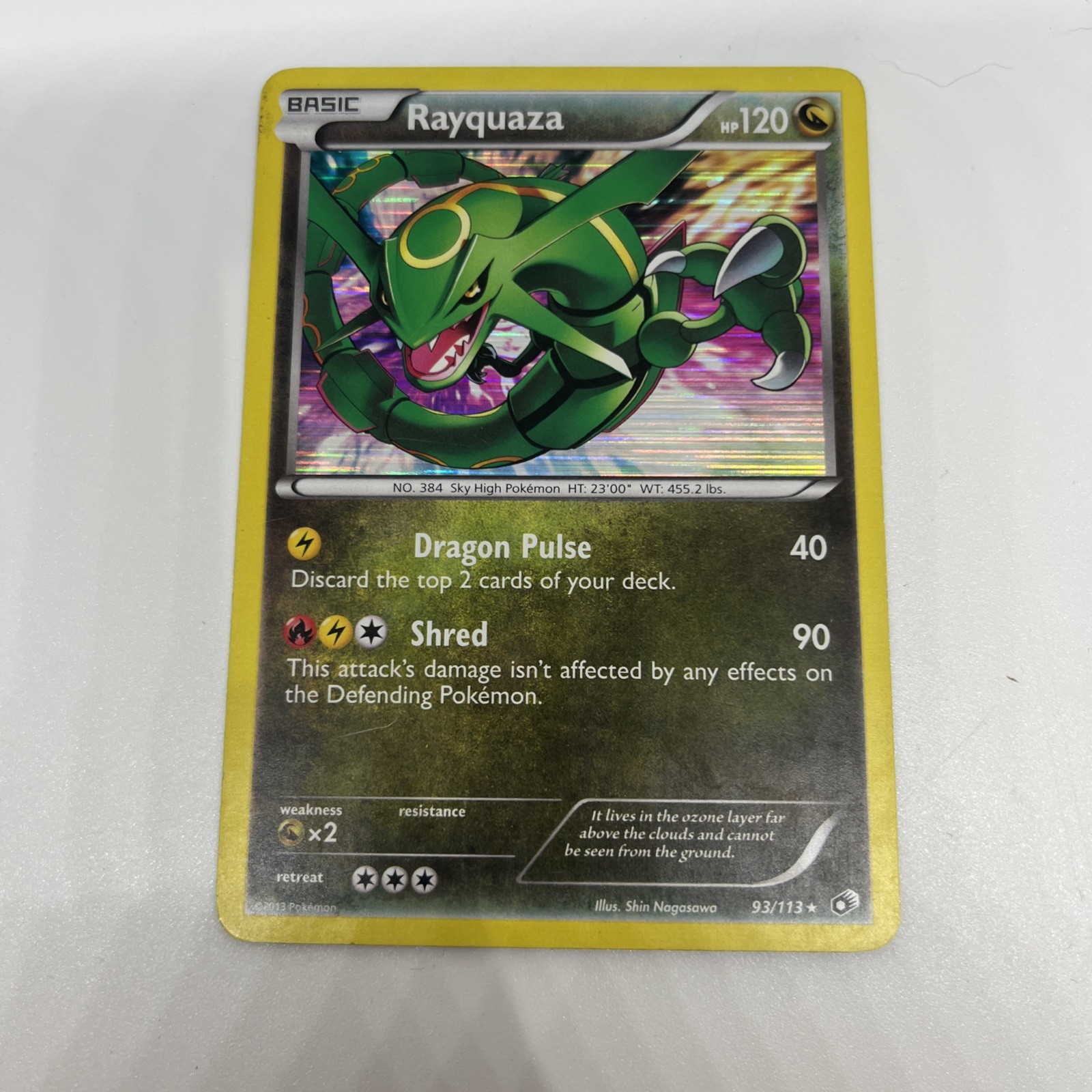 Pokemon Rayquaza 93/113 Holo Rare Legendary Treasures
