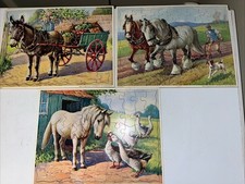 3 G.J. Hayter VICTORY Wooden Jigsaw Puzzle Dog Horse Made in England