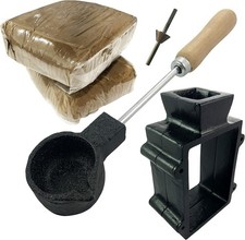 Complete Sand Casting Jewellery Kit: 4-Pin Cast Iron Flask, 2kg Sand & Melting P