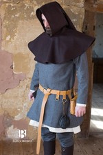 Burgschneider - Wool Cowl Cucullus Brown medieval fantasy costume