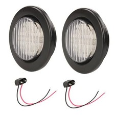 2.5" Round LED Trailer Lights, 13 Clear Lens Led Side Marker Lights, 2 White