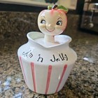 Vtg Anthropomorphic Lefton Apple Head Jam & Jelly Pixieware Jar Holt Howard Era — photo 1
