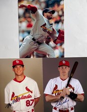 3 St. Louis Cardinals Signed NO COA Joel Pineiro Cody Stanley Bryan Anderson