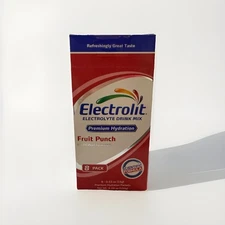 1 Case Electrolytes Packets, Fruit Punch 8 Pack, Powdered Hydration (25 Boxes)