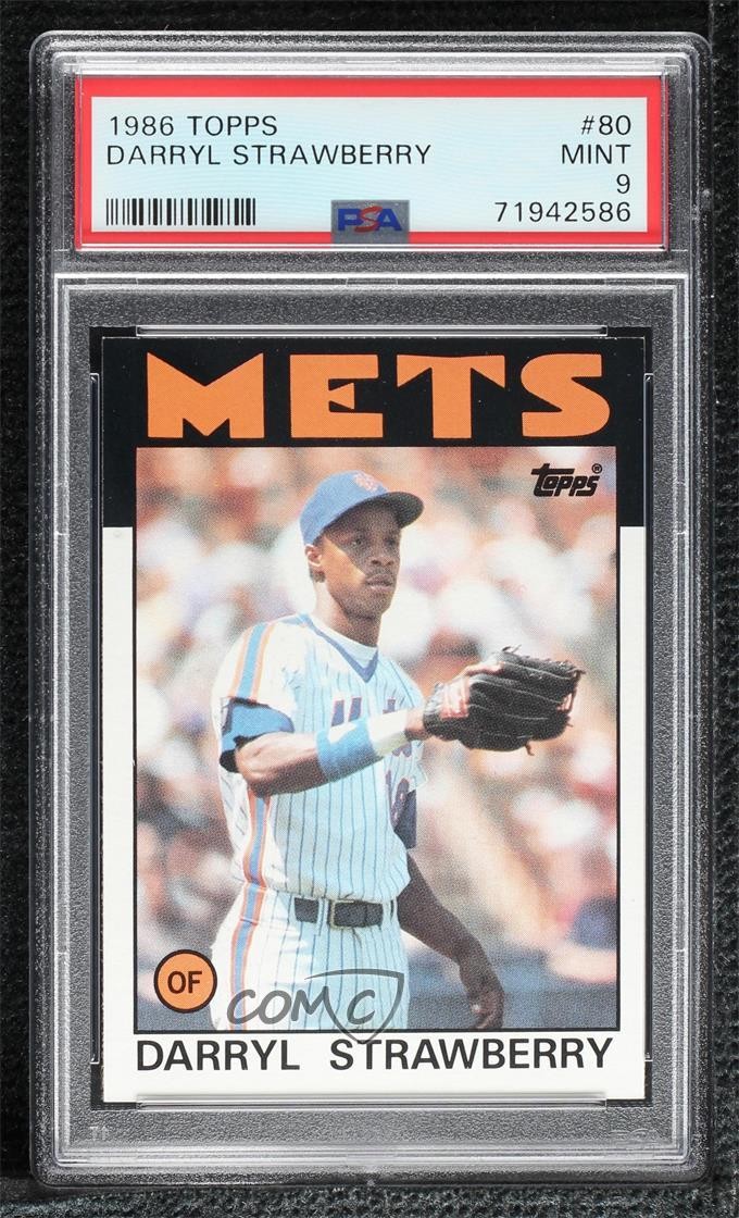 1986 Topps Darryl Strawberry #80 PSA 9 MINT 15zx