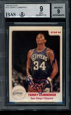 1983-84 Star #123 Terry Cummings XRC BAS BGS 9/9 Auto 