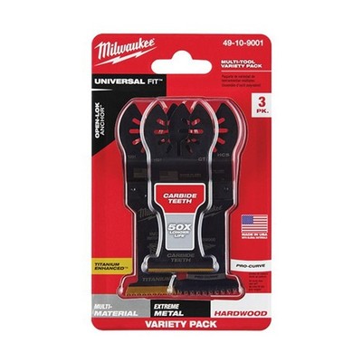NEW! Milwaukee OPEN-LOK All-Purpose Multi-Tool Blade Variety Pack 3pc 49-10-9001