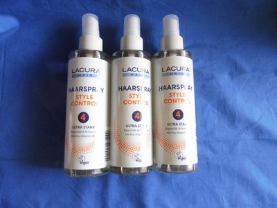 3 x Lacura Hair Haarspray Style Control Ultra Stark, á 200 ml (28,33  /L)