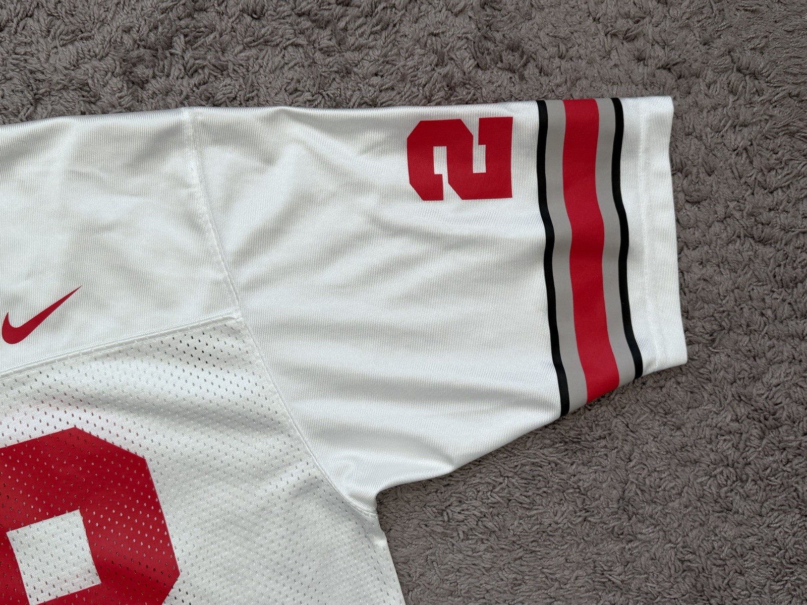 Nike Ohio State Buckeyes #28 Chris Beanie Wells White Jersey Men’s Size Large thumbnail 10