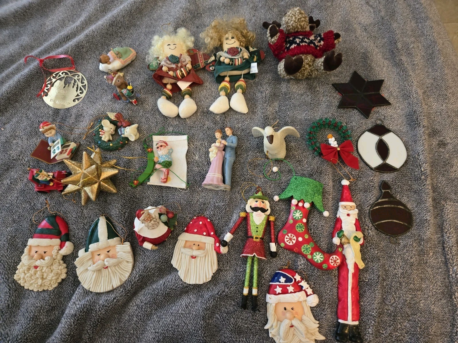 Set of vintage Christmas tree decorations 25 pieces