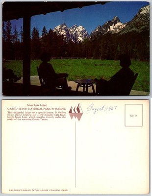 Jenny Lake Lodge Mountain View Wyoming Postcard