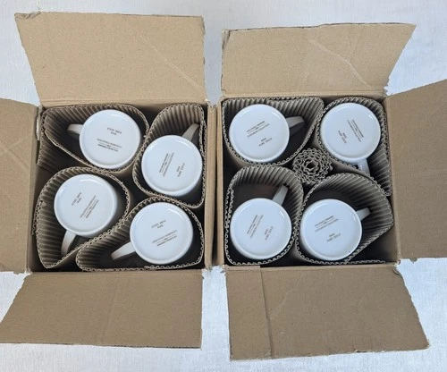 Set of 8 Centurion Collection Pure Gold Coffee Cups/Mugs 9414 New NIB