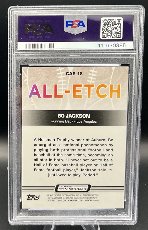 2023 Topps Composite Chrome Bo Jackson /99 All-Etch Green Refractor #CAE-18 - Image 2 of 2