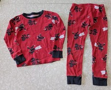 Carter's 5T Red Black Cat Dog Ninja Pajama Set