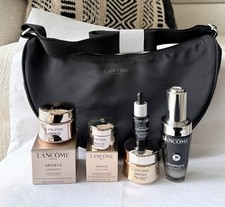 6PC LANCOME Absolue Longevity Soft Cream/Eye Cream/Genifique Ultimate Serum/Bag
