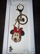Disney Clip On Bag Charm  Key Chain Minnie Mouse New In Box