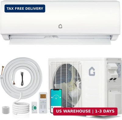 Garvee 9000 BTU Mini Split AC/Heating System, 20 SEER2 230V WIFI Enabled Energy