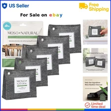 Air Purifying Bag Bamboo Charcoal Odor Absorber 10.58oz Pack of 5 Home Pet