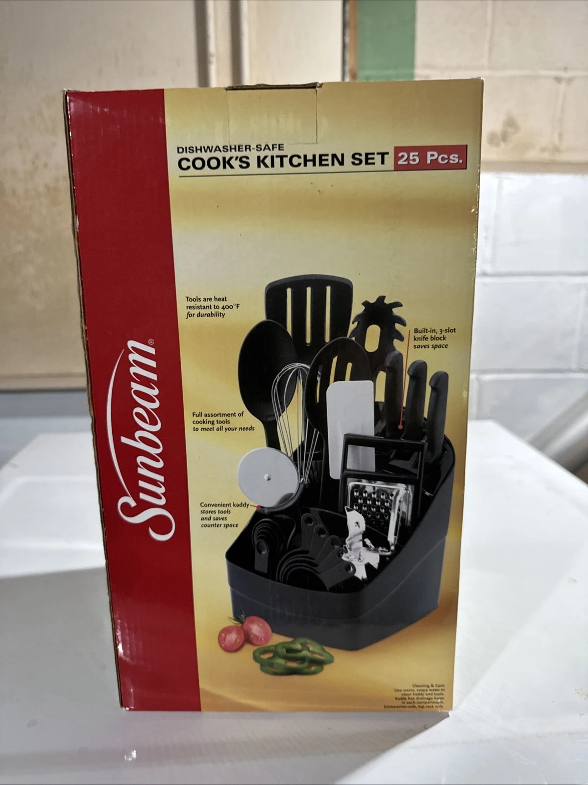 Sunbeam Cook's Kitchen Set 25 Piece Tool Set - Black